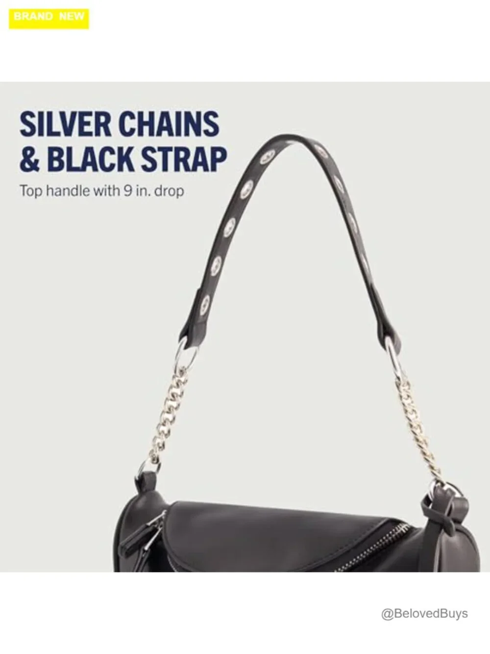 Faux Suede Hobo Handbag with Chain Handle Shoulder Bag